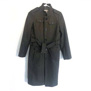Vintage Classic Banana Republic Army Green Wool Trench Coat